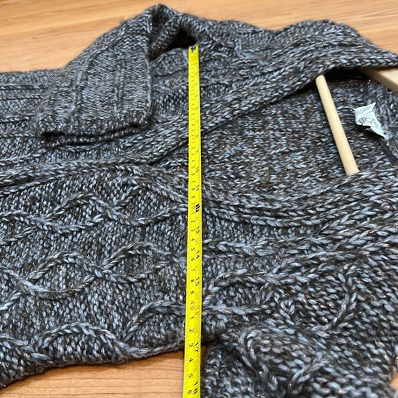 LOFT sequins gray cardigan with acrylic and wool - Picture 14 of 15